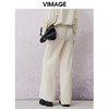 VIMAGE纬漫纪春季新款气质百搭显瘦高腰休闲直筒裤子V2105707 商品缩略图4