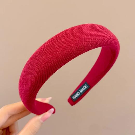 【红色新年发箍❗️带出高颅顶】全新升级包边红色新年发箍女过年，秋冬高颅顶防滑发卡圣诞发捆头饰QQ 商品图11