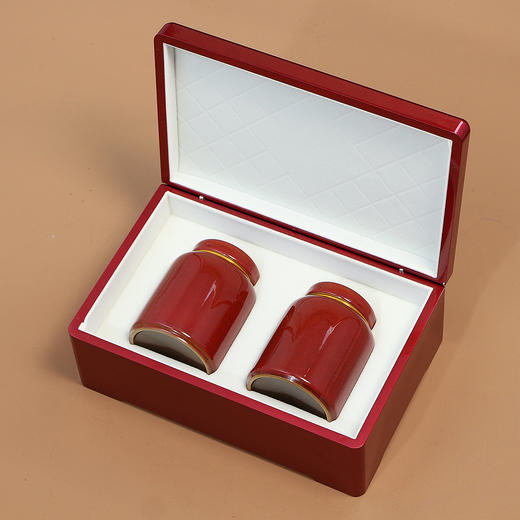 知味烤漆【小双瓷罐•红】168元一套/一件12套 商品图1