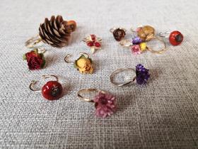 可可爱爱的手工制花果戒指 双十一优惠盲盒（3个）