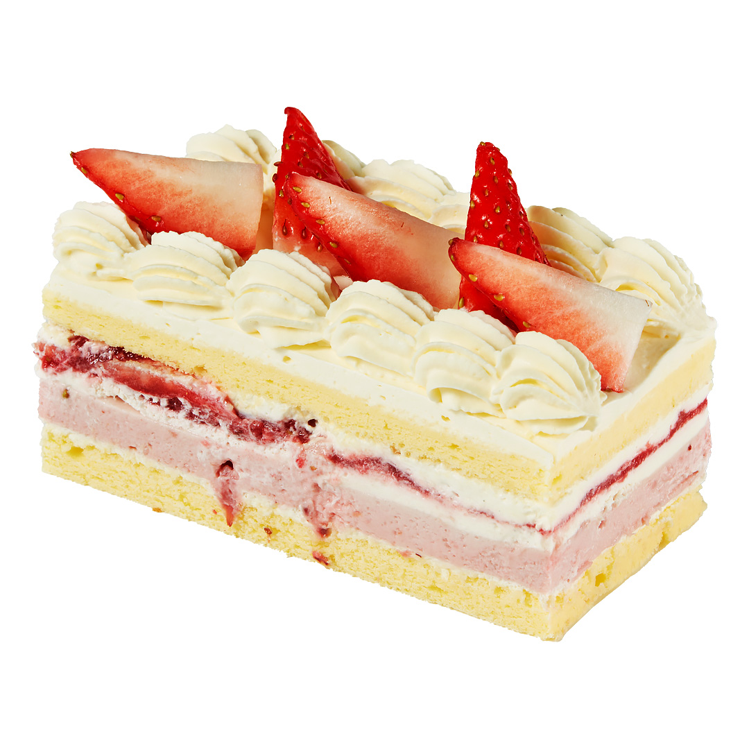 草莓希腊酸奶奶油切块蛋糕