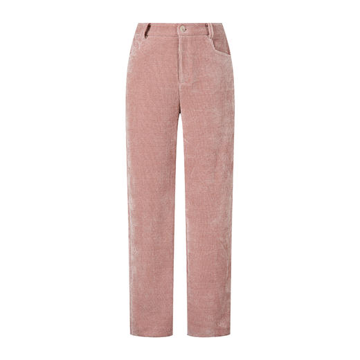 HeyDress拉绒雪尼尔阔腿裤女秋冬复古宽松显瘦垂感灯芯绒直筒裤子 商品图4