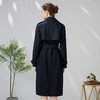 EITIE爱特爱复古双排扣翻领收腰中长款经典深蓝风衣外套24春新款A2404303 商品缩略图4