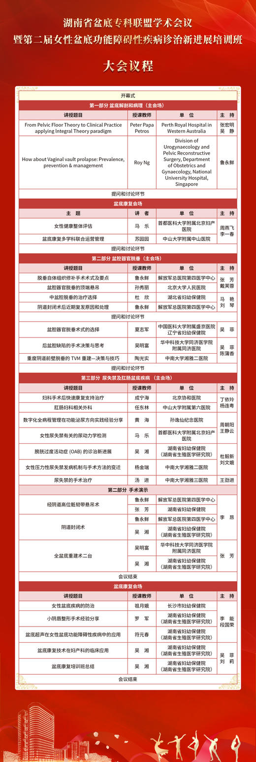 会议课程丨湖南省盆底专科联盟学术会议（2023.11.25-26） 商品图2