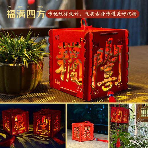 【2.5恢复发货啦  新年手工花灯鱼灯  非遗文创礼盒】阿波罗兔贺岁闹春新年花灯套装 商品图4