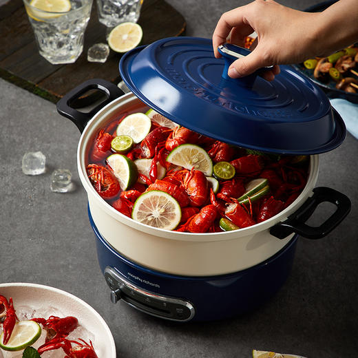 摩飞多功能电火锅家用宿舍鸳鸯锅电煮锅轻煮锅绿色（库存会变动，无货退款） 商品图5