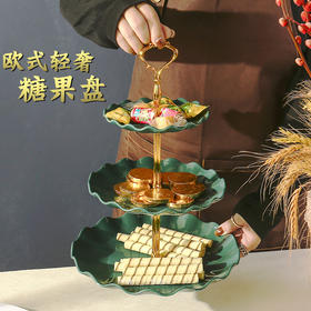 欧式甜品台水果盘，三层蛋糕架，新年点心架。婚礼、派对糖果盘，塑料干果盘，节日甜品架。独特设计，尽显奢华品味。走进奇幻世界，揭开甜蜜之谜！