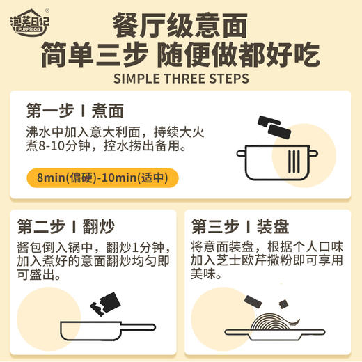 【单独发货】餐厅同款意大利面 5种口味可选 商品图6
