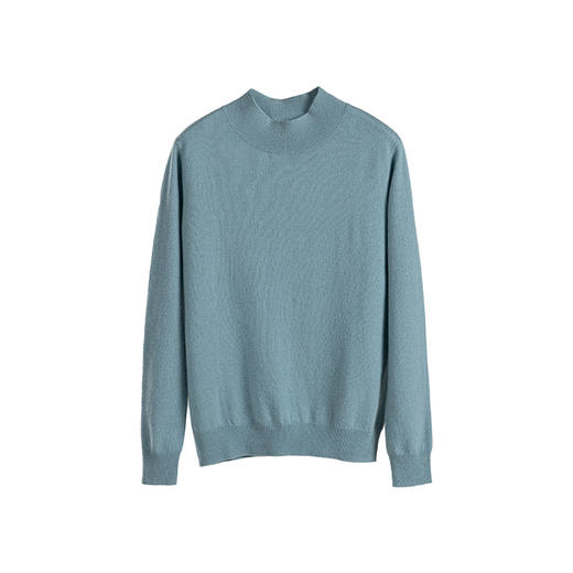 绽放794朵/100%羊绒衫软糯宽容半高领落肩长袖纯色经典款简约毛衣 商品图3