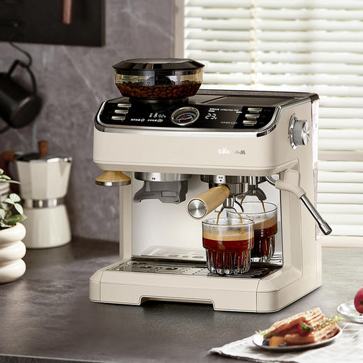 【小程序】小熊(Bear)咖啡机 意式半自动家用咖啡机 研磨一体机 现磨咖啡豆手动奶泡 KFJ-E28A5 商品图10