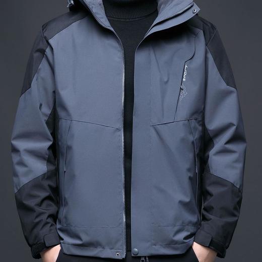 秋冬季新款夹克男时尚百搭三合一冲锋衣可拆卸内胆外套男上衣 商品图0