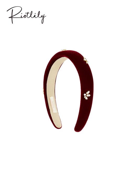 1F【Riotlily艾特里里】Riotlily/艾特里里新年系列发饰厚发箍显高颅顶新款女红色复古 商品图0