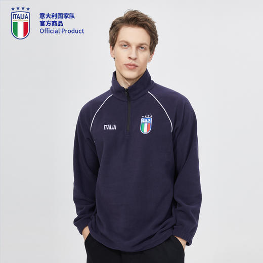 意大利国家队官方商品 | 深蓝摇粒绒套头衫运动休闲保暖足球迷 商品图2