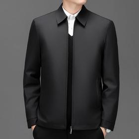 轻奢鹅绒服男士秋冬季新款翻领简约百搭保暖羽绒服男