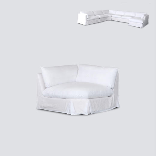 NS家居 ns furniture活套软包布艺组合沙发NSSF 5277-组合  vivi-white 商品图3