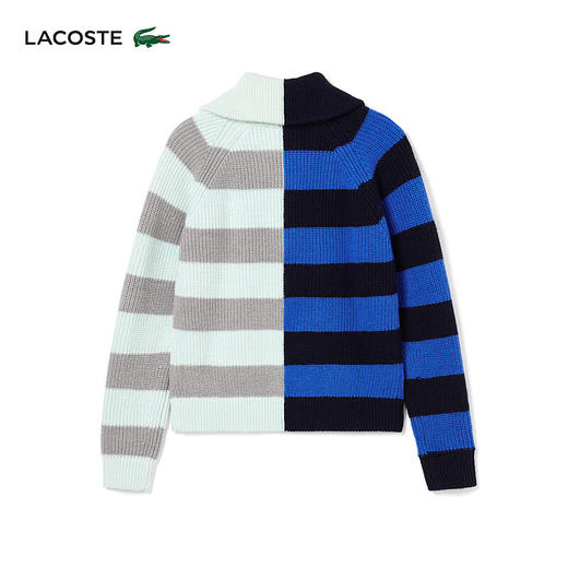 Lacoste法国鳄鱼女装新款时尚潮流复古拼色设计感针织衫AF0645-10 商品图1