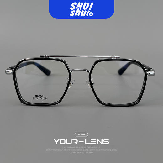 禁止怯场！飞行员双梁TR+金属高性价比眼镜框 可配变色片或太阳镜 商品图6