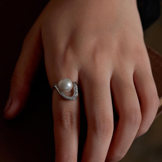 Manreya玛芮雅“心若流光”爱迪生珍珠戒指优雅大方轻奢百搭礼物 商品图1