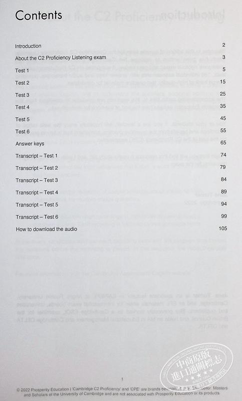【中商原版】Listening C2 Six practice tests for Cambridge C2 Proficiency 听力提升 剑桥CPE考试C2等级模拟练习测试2022 商品图4