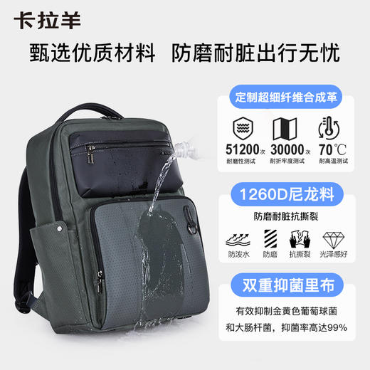 【气囊减震顶配】卡拉羊7维防下坠减负系统多功能双肩防盗电脑背包  CS5218/19/20 商品图3