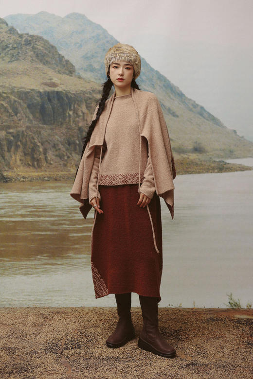 绽放963朵/【IP黄河记忆系列】羊毛卷毛织披肩 商品图5