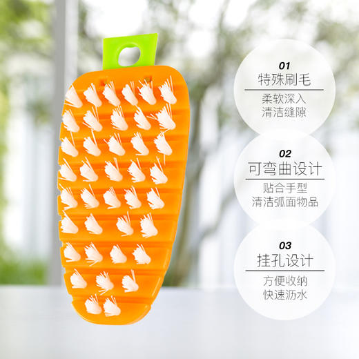 KOKUBO原装进口蔬菜清洗刷洗菜刷刷子蔬果刷胡罗卜土豆去皮擦厨房清洁刷 商品图3