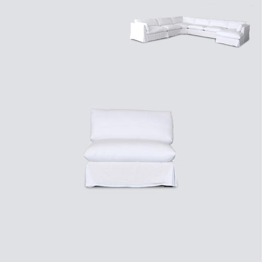 NS家居 ns furniture活套软包布艺组合沙发NSSF 5277-组合  vivi-white 商品图1