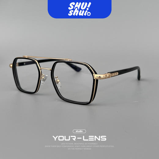 禁止怯场！飞行员双梁TR+金属高性价比眼镜框 可配变色片或太阳镜 商品图12