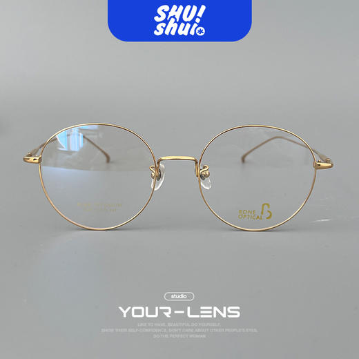 哈利波特！邦尼纯钛超轻眼镜框 IP电镀 可爱养成系 肉肉脸女孩减龄圆圆框 商品图2