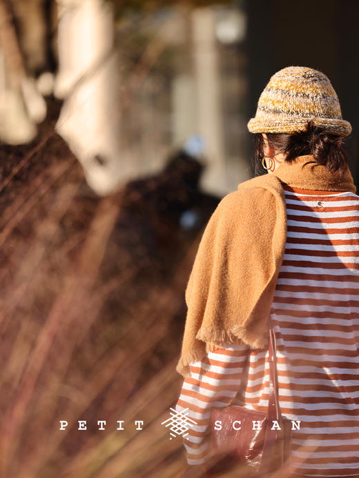 PETIT SCHAN小闪 #057 Crayon Shin-chan 蜡笔小新 骆驼绒山羊绒混纺手工段染趣味手编针织帽 商品图7