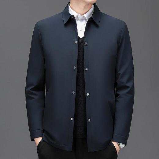 轻奢鹅绒服男士秋冬季新款翻领简约百搭保暖羽绒服男 商品图0