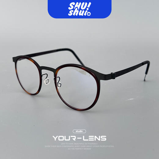 花样年华！仅8克重 高级文艺范儿林德同款徐峥佩戴款无螺丝纯钛眼镜框 商务文艺范儿 商品图0