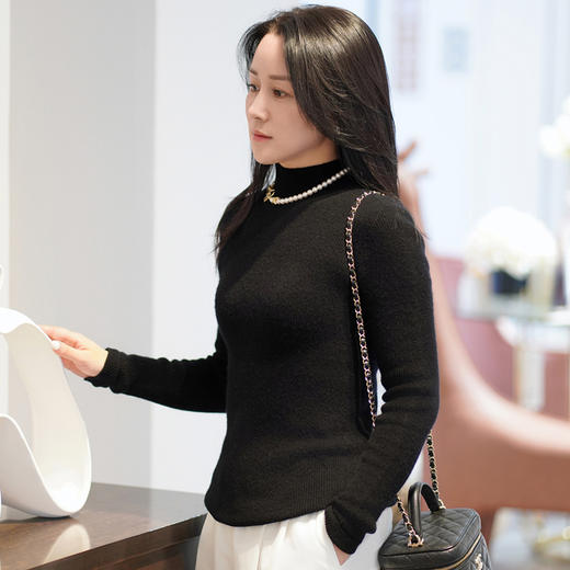 M2臣禾【彩虹毛衫】半高领针织衫【100%绵羊毛】  H233090258【金猪甄选】 商品图0