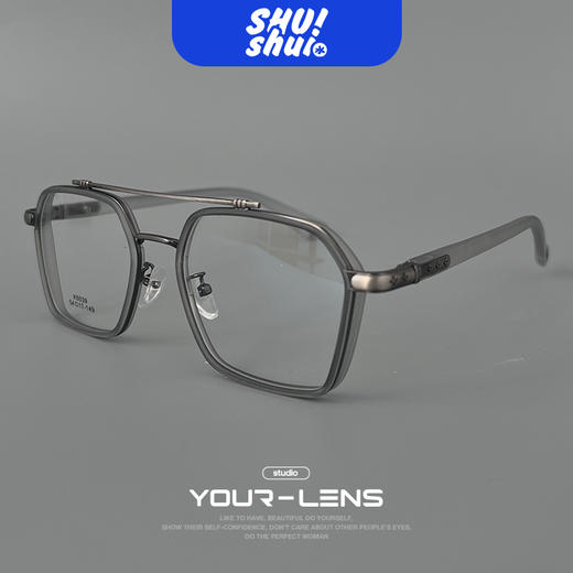 禁止怯场！飞行员双梁TR+金属高性价比眼镜框 可配变色片或太阳镜 商品图4