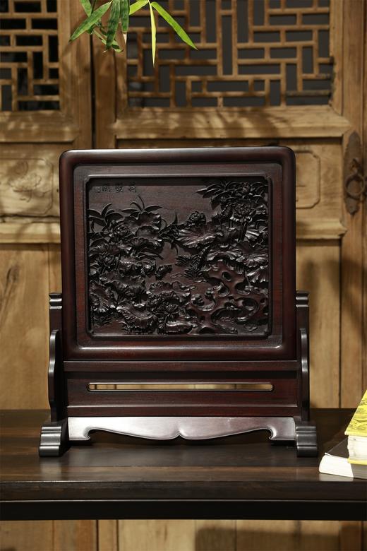 荷蟹图°明式简座插屏 商品图0