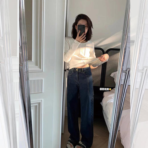 <曾小咸推荐> 抓绒两色阔腿裤   商品图0