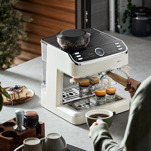 【小程序】小熊(Bear)咖啡机 意式半自动家用咖啡机 研磨一体机 现磨咖啡豆手动奶泡 KFJ-E28A5 商品图5