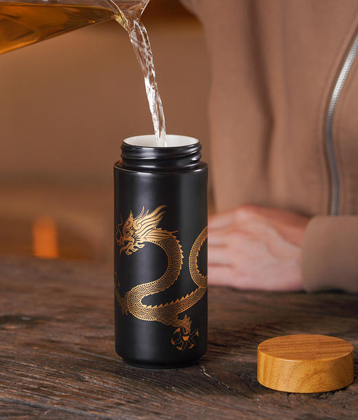 鸿运金龙随身杯双层330ml 商品图3