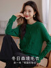 【专属特价】熙世界圣诞绿色毛衣冬季氛围感穿搭宽松慵懒针织衫 商品缩略图1