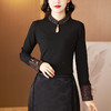 冬新中式国风袖口上衣，女秋冬高级感简约修身禅意T恤打底衫KQL-422H2283 商品缩略图3