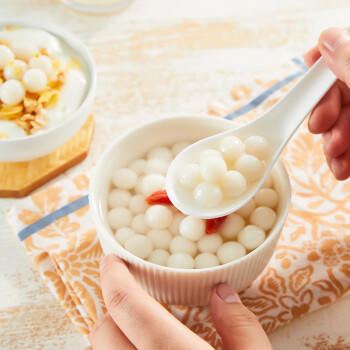 千味央厨糯米小圆子无馅汤圆300g*2袋儿童早餐食品半成品早饭早点速食冷冻 商品图2