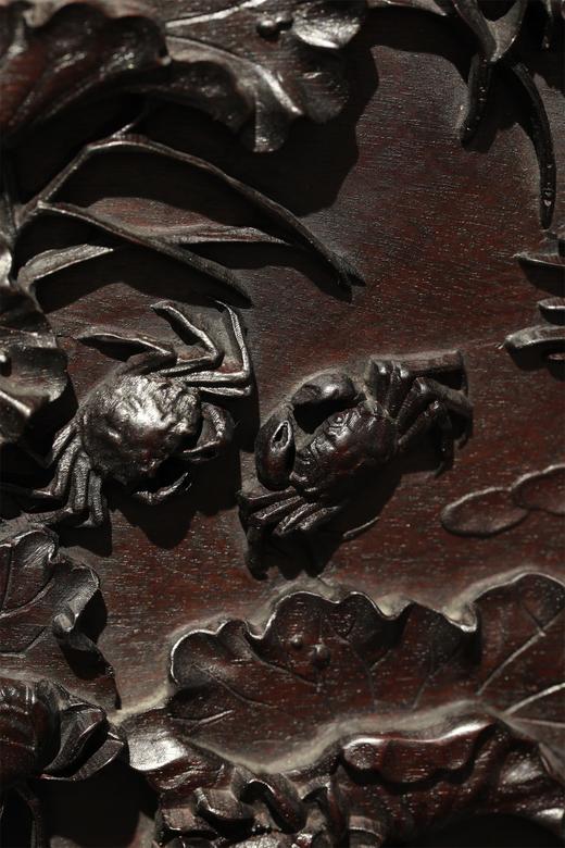 荷蟹图°明式简座插屏 商品图7