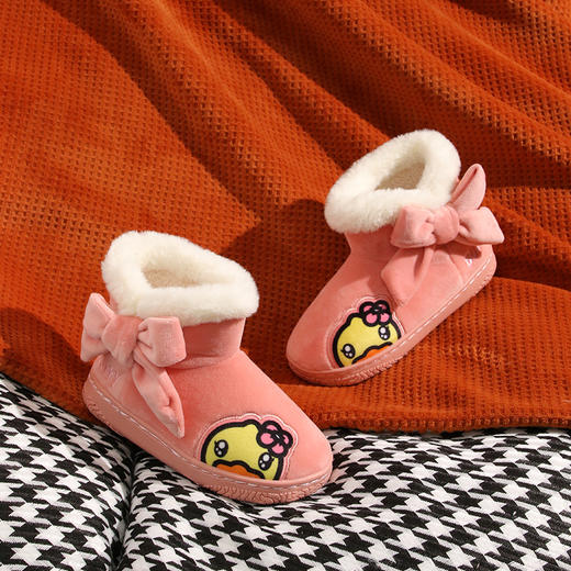B.Duck小黄鸭儿童家居棉靴冬季女童卡通防滑保暖靴子 B4210910 商品图4