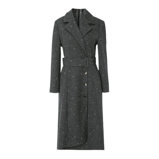 EITIE爱特爱冬季新款时尚洋气复古显瘦收腰系带连衣裙女裙6807525 商品图5