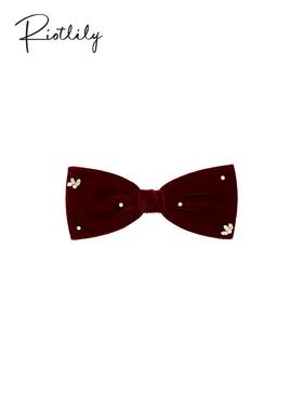1F【Riotlily】艾特里里新年系列发饰蝴蝶结丝绒发夹