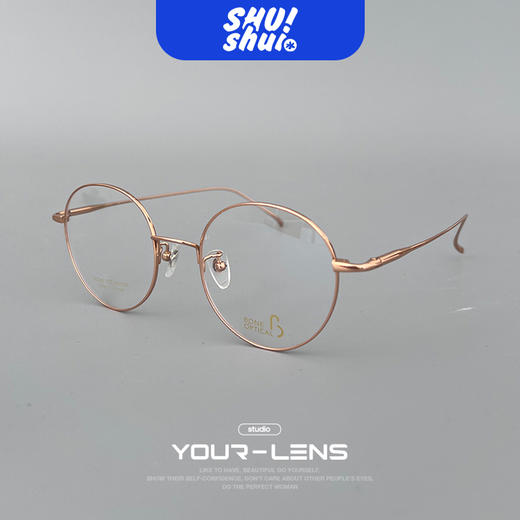 哈利波特！邦尼纯钛超轻眼镜框 IP电镀 可爱养成系 肉肉脸女孩减龄圆圆框 商品图4