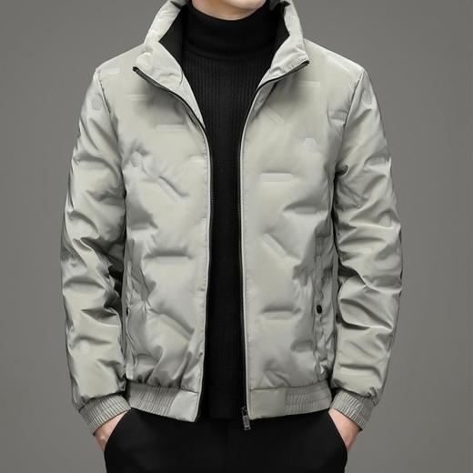 白鸭绒羽绒服男士冬季新款潮流百搭立领休闲轻薄保暖外穿上衣 商品图0