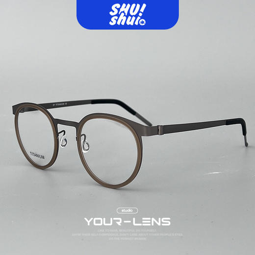 花样年华！仅8克重 高级文艺范儿林德同款徐峥佩戴款无螺丝纯钛眼镜框 商务文艺范儿 商品图5