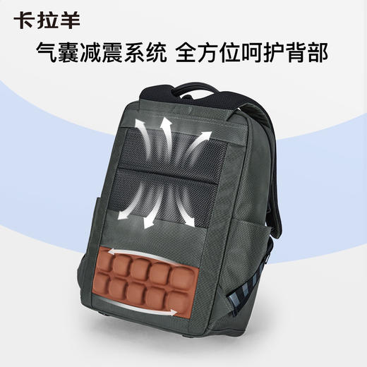 【气囊减震顶配】卡拉羊7维防下坠减负系统多功能双肩防盗电脑背包  CS5218/19/20 商品图7