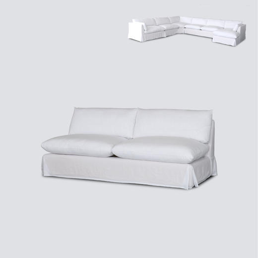 NS家居 ns furniture活套软包布艺组合沙发NSSF 5277-组合  vivi-white 商品图2